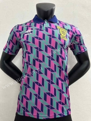 1988-89 Retro Version Scotland Away  Yellow Thailand Soccer Jersey AAA-9171