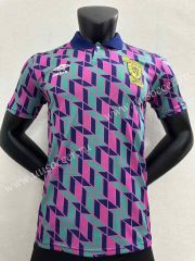 1988-89 Retro Version Scotland Away  Yellow Thailand Soccer Jersey AAA-9171