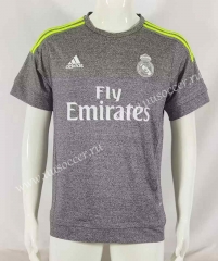 15-16 Retro Version   Real Madrid Away Light Gray  Thailand Soccer Jersey AAA-503
