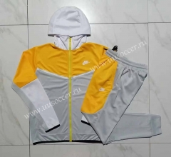 2023-24  Nike Yellow&Gray  Soccer Jacket UniformWith Hat -815