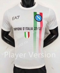 Player version champion edition  2023-24 Napoli White Thailand  Soccer Jersey-9926
