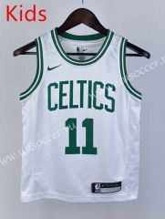 Boston Celtics White #11  kids NBA Uniform-311
