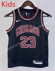 Chicago Bull  Black #23 kids NBA Uniform-311
