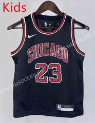 Chicago Bull  Black #23 kids NBA Uniform-311