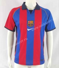 01-02 Retro Version Barcelona Home Red&Blue  Thailand Soccer Jersey AAA-503