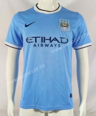 13-14  Retro Version Manchester City Home Blue Thailand Soccer Jersey AAA-503