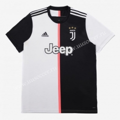 Retro Version  Juventus Home Black & White Thailand Soccer Jersey AAA