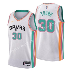 21-22 City Version NBA San Antonio Spurs White #30 Jersey-311