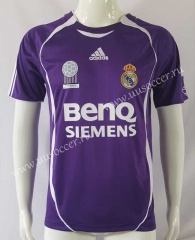 2006 Retro Version   Real Madrid  Away Purple  Thailand Soccer Jersey AAA-503