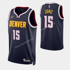 2023 logo versionNBA Denver Nuggets Black#15 Jersey-SN