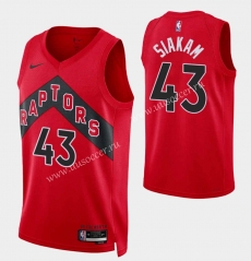 2023 Logo Version NBA Toronto Raptors Thunder Red  #43  Jersey-SN