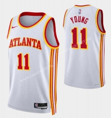 2023 Regular Version  NBA  Atlanta Hawks  White   #11 Jersey-SN