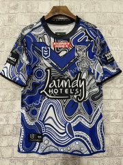 2023 Aboriginal version dog head dog  Blue Rugby Jersey