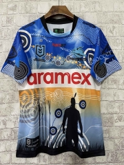 (s-5xl)2023  Aboriginal version Shark Blue  Rugby Jersey