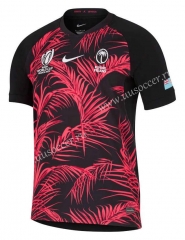 2023 World Cup Fiji Away Red&Black Training Thailand Rugby Jersey
