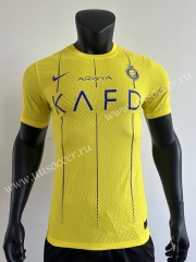 Player Version 2023-24 Al Nassr  Home Yellow Thailand Soccer Jersey
