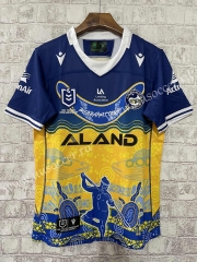 (s-5xl)2023  Aboriginal version Parramatta Eels Yellow&Blue Rugby Jersey