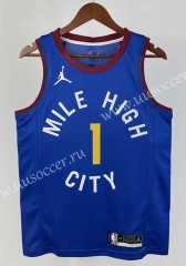 2021 fly Version NBA Denver Nuggets Blue#1 Jersey-311