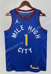 2021 fly Version NBA Denver Nuggets Blue#1 Jersey-311