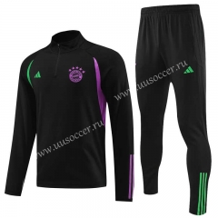 2022-23 Bayern München Black Thailand Tracksuit Uniform-4627
