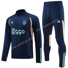 2023-24 Ajax Royal Blue Thailand Soccer Tracksuit -4627