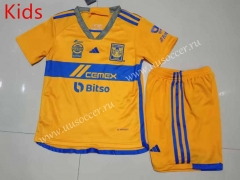 2023-24 Tigres UANL Home Yellow  kids Soccer Uniform-507