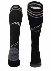 2023-24 Real Madrid  Away Black Thailand Soccer Socks