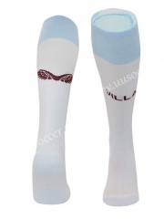 23-24 Aston Villa Away White Thailand   Soccer Socks