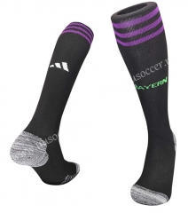 2023-24 Bayern München Away Black  Soccer Socks