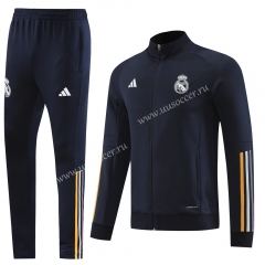 2023-24 Real Madrid Royal Blue Soccer Jacket Uniform-LH