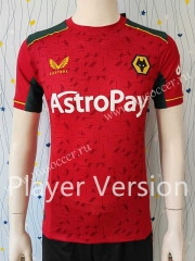 Player version 2023-24  Wolverhampton Wanderers Away Red Thailand Soccer Jersey AAA-807