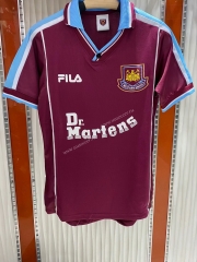 1999-2001 West Ham United Dark Red Thailand Soccer Jersey AAA-811