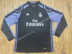 Retro Version 16-17 Real Madrid 2nd Away Black Thailand Soccer Jersey AAA-SL