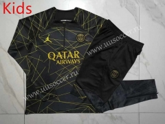 2023-2024 Jordan Paris SG Black Kids/Youth Soccer Tracksuit-815