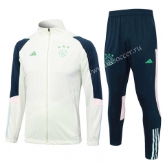 2023-24 Ajax Lighte Yellow Thailand Soccer Jacket Uniform-815