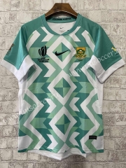 2023-24 South Africa Away White&Green  Thailand Rugby Jersey