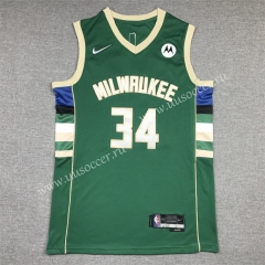 NBA Milwaukee Bucks Green #34 Jersey