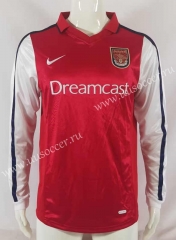 Retro Version 00-01 Arsenal Home Red LS Thailand Soccer Jersey AAA-503