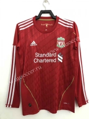 Retro Version 2010 Liverpool Home Red LS Thailand Soccer Jersey AAA-811