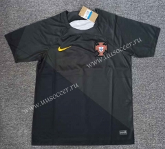 23-24 Portugal Black Thailand Soccer Training Jersey -5378