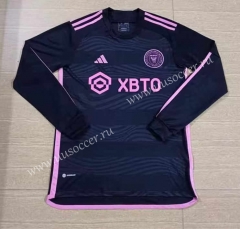 23-24 Inter Miami CF Away Black  LS Thailand Soccer Jersey AAA-422