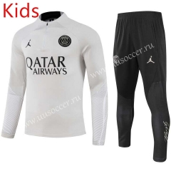 23-4 Jordan Paris SG Gray Kids/Youth Soccer Tracksuit-GDP