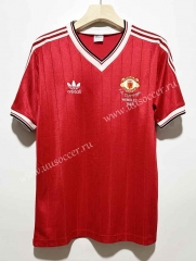 Retro Version 1983 FA Cup Final Manchester United Red Soccer Jersey AAA-7505