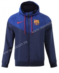 23-24 Barcelona Royal Blue Trench Coats With Hat-518