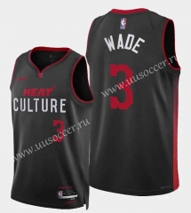 2024 City Edition Miami Heat Black&Grey #3 NBA Jersey-311