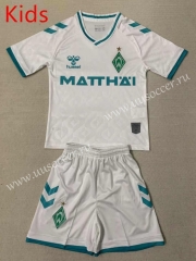 23-24 Werder Bremen Away White  kids Soccer Uniform-AY