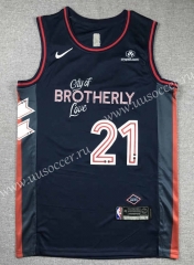 2024 City Edition Philadelphia 76ers Dark Blue #21 NBA Jersey