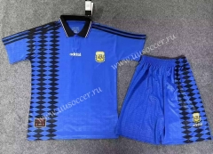 Retro Version 1986 Argentina Blue Soccer Uniform-718