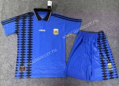 Retro Version 1986 Argentina Blue Soccer Uniform-718