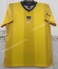 Retro Version 2000-01 PA UNAM Yellow Thailand Soccer Jersey AAA-6895